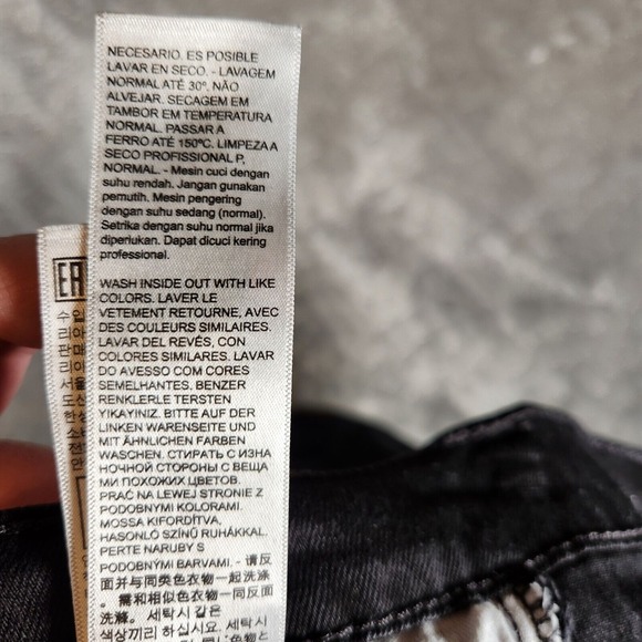 Levi's 512 Jeans Men's 32X28 (Tag 33X30) Black Slim Tapered Fit Zip Fly Denim - Picture 14 of 16